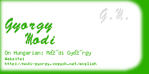 gyorgy modi business card